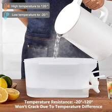 5L Getränkespender mit mehreren Fächern, mehrschichtiger Kaltwasserkrug mit Hahn, aus PP-Kunststoff gefertigt, geeignet für Limonade, Saft und andere Getränke, perfekt für den Heimgebrauch, Getränkekrug - Verschiedenfarbig - Übersicht 9