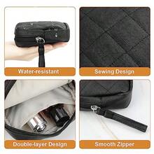 Sanitary Pad Stoe Bag Leater Ped Bags  Teen Girls Portable Tampon Menstrual Cup Pouc Nursing Pad  Purse Sanitary Pouc   Duc  Pack Black - 黑色 - 查看 5