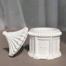 DIY Chinese Architecture Style Candle Holder Silicone Mold, Suitable For Resin, Gypsum, Cement, Concrete Casting, Reusable And Easy Demold - A - View 4