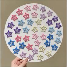 Kit Of 100 Colorful Star Hair Clips, Y2K Style, Dopamine/Anti-Slip, For Girls - 30 件裝 - 查看 7