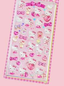 3D Crystal Clear Cartoon Anime Style Cute Stickers, Dreamy Sweet Girly Style, Minimalist Design, Presenting Various Artistic And Practical Graphic Elements - Multicolor - View 15