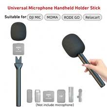 Wireless Microphone Handheld Pole, Interview Handheld Pole, Aluminum Alloy Handle, Suitable For Various Clip-On Microphone Models, Wireless Interview Microphone Adapter - Multicolor - View 3
