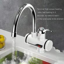 Calentador instantáneo de agua del grifo/calentador de agua para cocina, baño, oficina, restaurantes, laboratorios, clínicas, salones de belleza, calentadores eléctricos de agua con cabezal LED, cuerpo y trasero, toallitas - A - Ver 4