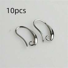 10 phụ kiện khuyên tai móc kiểu Pháp, móc khuyên tai hình giọt nước bằng đồng thau, phụ kiện làm đồ trang sức tự làm, móc khuyên tai để chế tác đồ trang sức, trang trí mặt dây chuyền - Nhiều màu - Xem 16