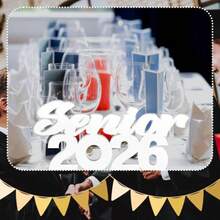 Senior 2026 Sign Graduation Decorations Class Of 2026 Decorations Photo Prop Graduation Table Centerpieces For Senior Night Decor High School College Sign Grad Party Supplies - White - View 5