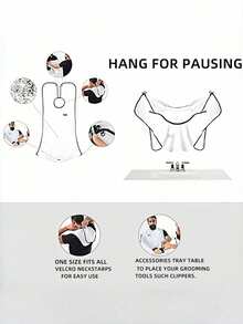 Men's Shaving Apron With Suction Cup, Waterproof Adult Beard Trimming Bib, Pocket-Style Beard Cover Cloth, Beard Trimming Suit For Men, Dustless Beard Trimming Set - Multicolor - View 11