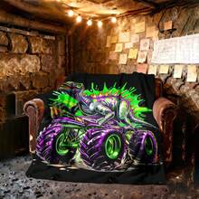 1PC 3D Monster Jam Monster Truck Cartoon Blanket, Edgy Gift For Motorsports Fans, Themed Man Cave Decor, Retro Sci-Fi Party Accent & Race Day Souvenir,Soft Throw Blanket For Home Bedroom Bed Sofa Picnic Travel Office Cover Blanket - nhiều màu 21 - Xem 2