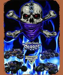 1PC 3D Monster Jam Monster Truck Cartoon Blanket, Edgy Gift For Motorsports Fans, Themed Man Cave Decor, Retro Sci-Fi Party Accent & Race Day Souvenir,Soft Throw Blanket For Home Bedroom Bed Sofa Picnic Travel Office Cover Blanket - nhiều màu 30 - Xem 7