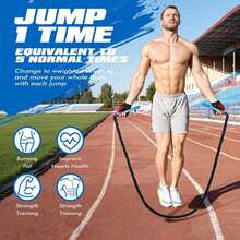 Ayombo Jump Rope, Weighted Jump Rope For Fitness, Boxing Equipment Jump Ropes For Men Women, Battle Skipping Ropes For Exercise, Suitable For Boxing, Cardio, Training Muscle Speed Home Gym Workout Equipment - ColorA - 查看 3
