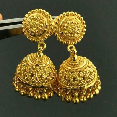 Traditional Hollow Intricate Earrings - Elegant Pattern Hanging Women's Earrings, Luxury Sophisticated Earrings