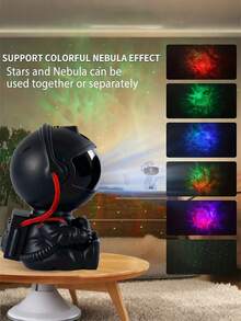 1个遥控星空夜灯，带星空投影功能 - 360°旋转宇航员星云投影灯，可调节星空天花板LED灯，适用于卧室、客厅和派对装饰 - 节日和所有季节的完美礼物 - 彩色 - 查看 7