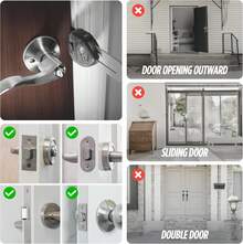 Cerradura de Puerta Portátil Guard Dog Security Blocklock, Cerraduras de Puerta de Hotel para Viajeros, Resistente, Duradera,  para Puerta de Apartamento,  para el Hogar - Negro - - Ver 6