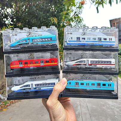 成乐木合金高速和谐号仿真列车模型，复兴号子弹头列车玩具，车门可开，收藏品
