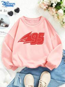 Disney Cars Lightning McQueen All-Day Sweatshirt – Versatile Pink Pullover For Home Lounging, Short Trips & Tutoring Sessions - 粉色 - 查看 2