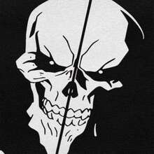 Custom Overlord Ainz Ooal Gown T Shirt For Men Tshirt Tee Short Sleeves Horror Skull T-Shirt - 黑色 - 查看 4