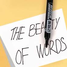 Bộ 20/10/5/2 bút dạ đầu to, mực đen, chống thấm nước, khô nhanh, gốc dầu, dùng cho công trường xây dựng, đánh dấu khi giao hàng. - Tròn - Xem 2