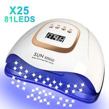 新款美甲烘干机，快速烘干UV LED美甲灯，凝胶指甲油固化灯，81颗LED灯珠，4档定时设置带自动感应，美甲沙龙设备，美甲艺术，情人节礼物 - 查看 1
