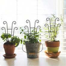 1pc Creative Mountain-Shaped Turtle Design Plant Climbing Bracket Metal Stand - Support - View 2