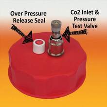 Balliihoo 2 Inch Pressure Barrel Co2 Control Cap - Full System With Co2 Bulbs - Multicolor - View 2