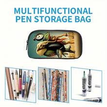 Set de 3 piezas Mochila unisex | Estilo italiano, estampado de dibujos animales, correas ajustables, cierre con cremallera - Incluye mochila, bolso bandolera, estuche | Escuela, viaje, campamento, adolescente - [Multicolor] - Ver 9
