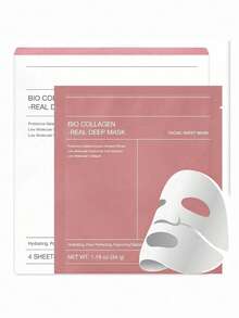 3pcs Collagen Face Mask, Bioactive Collagen Deep Overnight Face Mask, Women Skincare, Deep Hydration & Pore Minimizing Mask - Multicolor - View 5