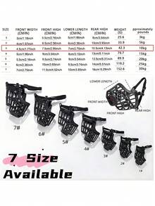 Breathable & Durable Dog Muzzle, Effectively Prevents Barking And Eating Garbage - Suitable For Medium To Large Dogs - Outdoor Anti-Bite, Anti-Harassment, Anti-Disturbance - Affordable, Multiple Sizes Available - Pet Muzzle, Convenient For Dogs To Drink Water - Black - View 17