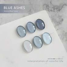 GAOY Blue Ashes Gel Nail Polish, 6 Colors Blue Nail Polish Set, Soak Off UV Cure Gel For DIY Manicure At Home And Salon - ColorA - 查看 5