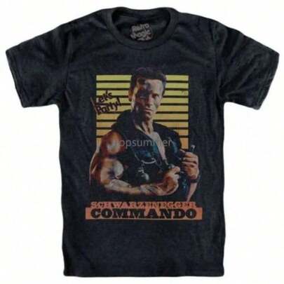 Commando T-Shirt Arnolds Schwarzeneggers1985 Alyssa Milano Terminator Predator MenS T Shirt Fashion