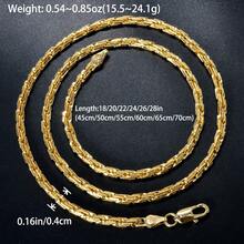 14K镀金铜链项链，女士奢华意式风格 - 金色 - 查看 7