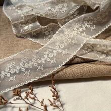 1/5 Inch Embroidered Mesh Straight Edge Lace Trim, Suitable For Clothing Decoration, Ramadan Decoration, DIY Garments, Gift Packaging And Beginner Sewing - Multicolor - View 9