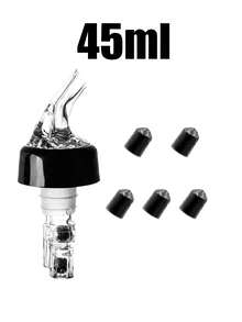 1pc 30/45ml Automatic Measuring Bottle Pourers+5 Small Black Hats, Quick Shot Spirit Measure Pourers, Drinks Wine Cocktail Dispensers, Western Wine Spout, Wine Pourer, Home Bar Supplies, Home Bar Tools, Alcohol Measuring Bottle Dispenser, Newly Designed, Suitable For Most Standard Wine Bottles - Multicolor - View 10