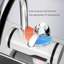 Calentador instantáneo de agua del grifo/calentador de agua para cocina, baño, oficina, restaurantes, laboratorios, clínicas, salones de belleza, calentadores eléctricos de agua con cabezal LED, cuerpo y trasero, toallitas - A - Ver 3