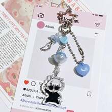 1pc Gojo, Geto, Street Chic Baddie Intricate Niche Design DIY Beaded Keychain, CCD Camera, Luggage Charm, Bag Pendant, Light Asian Style Niche Design Hanging Decor, Personalized Beaded Phone Case Chain, Card/Book Lanyard Pendant, Suitable For Unisex Dolls, Backpack Accessories, Birthday, Holiday, Couples, Gift, Christmas - Multicolor - View 10