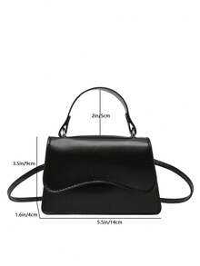 Bolso de mano minimalista de unicolor estilo coreano, nueva bolsa de hombro de moda, elegante bolso cruzado cuadrado personalizado para mujeres - Multicolor - Ver 3