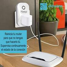 Chequea la Conectividad WiFi y Reinicia el Router para Mantener la Conexión de Internet Siempre al 100% Router WiFi Reset Device No es necesaria App Notificación por SMS o Email - como en la foto - Ver 3