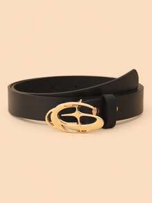 1pc Women's New Fashion Star Buckle Waist Belt, High-End PU Pants Belt For Jeans, Dresses, Student Waistband - Star - View 6