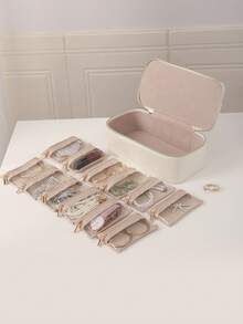 Portable Jewelry Box, Velvet Jewelry Bag, 12-Piece Portable Jewelry Organizer Box For Earrings, Rings, Bracelets, Necklaces - Multicolor - View 15