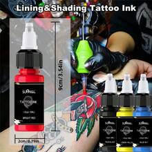 EIPTWH 纹身墨水套装，5ml/15ml/30ml/60ml，多种容量和颜色可供选择，人体彩绘，专业用品，纹身套装 - 彩色 - 查看 6
