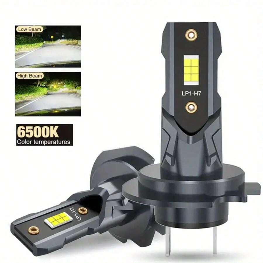 HYNBYZJ 2pcs H7 LED Headlight Bulb Mini Wireless 120W 22000LM 6500K CSP For Car Headlamp Auto Diode Lamps H7 Turbo Led 12V Automobile