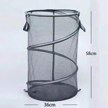 Große faltbare Wäschekorb ohne Deckel, praktischer Aufbewahrungseimer, atmungsaktiver handgehaltener Wäschekorb aus Mesh für Zuhause, Wohnheim und Apartment-Organisation, vielseitiger tragbarer Wäschesammler für einfaches Beladen, Falten und Tragen, atmungsaktives Mesh-Design für schnelles Trocknen, frische Wäsche, leicht und dennoch offener Wäschesammler für aufgeräumte Räume und nahtlosen täglichen Wäschefluss - Verschiedenfarbig - Übersicht 10