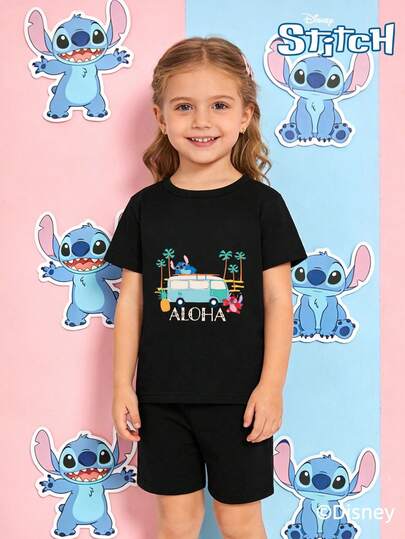  Officially Licensed Stitch | Disney Kids Unisex T-Shirt, Light Luxury & Chic, Ideal For Daily Wear, Sports & Festivals