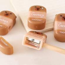 3个创意水豚造型橡皮擦，二合一削笔器，高品质卡通橡皮擦，适合作为学生奖品 - 卡通款 - 查看 7