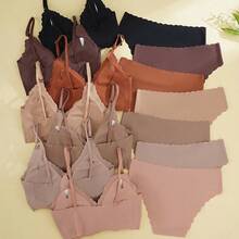 7pcs Set Of Seamless And Comfortable Women's Underwear - Mixed Color - 查看 3