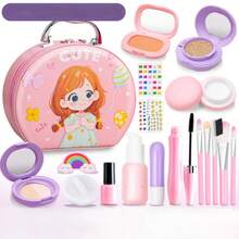 18/22pcs Non-Irritating Princess Makeup Toy Set For Girls, Realistic Cosmetics & Makeup Bag Toys, Suitable For Parties And Daily Play - Multicolor - View 10