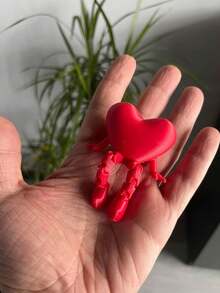 1件情人节3D打印玫瑰花心形装饰品，创意心形小熊手捧永生玫瑰花束，桌面家居装饰礼品，适合送给女友的浪漫惊喜、生日周年纪念礼物，可爱装饰摆件，适用于家居、办公室、汽车、显示器等场所。 - 彩色 - 查看 8