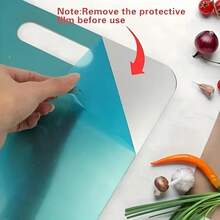 3pcs High-Quality Stainless Steel Cutting Board Set - Durable, Easy To Clean, Suitable For The Kitchen, Space-Saving, Rust-Proof And Food Preparation - 3 chiếc (phiên bản hộp màu nâng cấp) - Xem 7