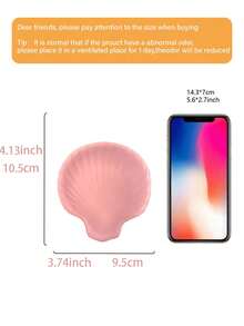 1件套贝壳陶瓷首饰托盘套装 - 粉色和珍珠白首饰收纳托盘，适用于戒指、项链、耳环 | 可爱的梳妆托盘，适用于卧室梳妆台、浴室台面 | 迷人的家居装饰小物件收纳碗，可存放饰品、化妆品和桌面物品 | 时尚的女士和女孩礼物（粉色和白色） - 彩色 - 查看 7