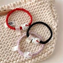Sanrio 2 pezzi di accessori per capelli di alta qualità Hello Kitty tricolore, accessori per capelli semplici in gomma per la ragazza, fascia elastica per coda di cavallo, adatta come regalo di compleanno, accessori da viaggio, matrimoni, San Valentino, inizio scuola, feste di vacanza - Fumetto - Visualizzare 6