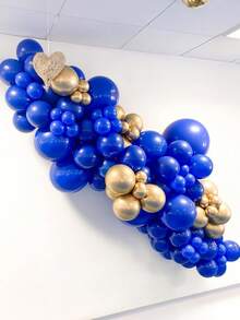 50pcs 10-Inch Blue Round Latex Balloons, Suitable For Birthday, Baby Shower, Wedding, Anniversary Party Decorations, Photo Backdrop Supplies - Multicolor - View 6