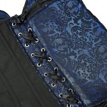 Overbust Corset Tops For Women: Plus Size Pirate Costume Women - Straps Bustier Corsets For Theme Party Costumes - 寶藍色 - 查看 4